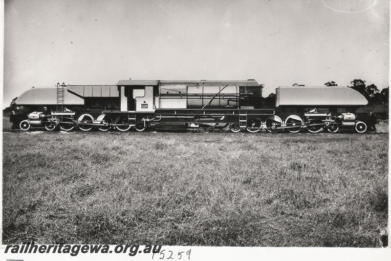 P05259
ASG class 26 Garratt, in photographic grey livery, side view, builder's photo
