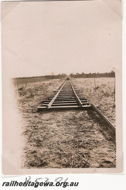 P05386
Track, construction, laid on the ground without ballast, Lake Biddy, WLG line
