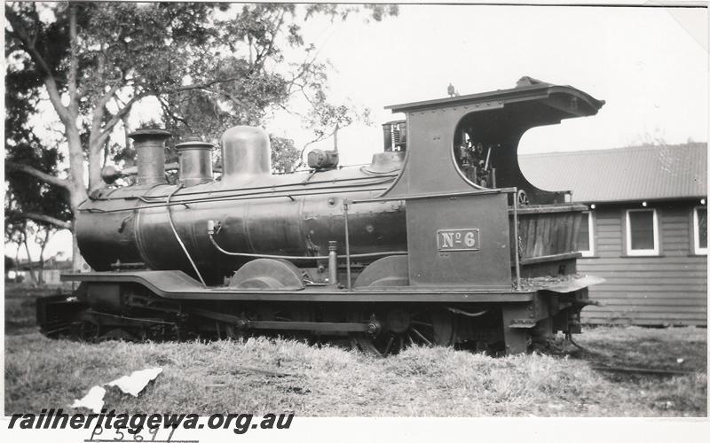 P05697
MRWA loco B class 6 without tender, Midland Junction
