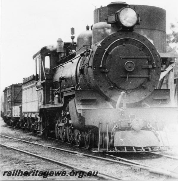 P05754
MRWA loco D class 20, Gingin, MR line, side and front view, enlargement of P5129
