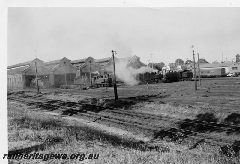 P05961
Loco Shed, East Perth Loco Depot, view of south end from west side of mainline
