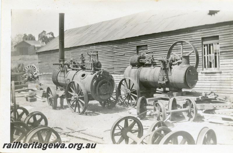 P05969
Millars workshops, Yarloop, stationary steam engines.
