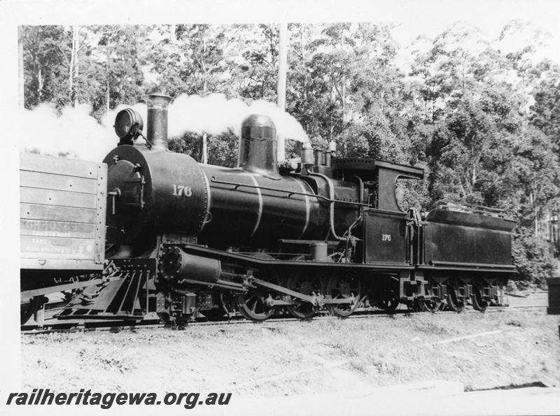 P05975
Bunnings loco No.176, Donnelly Mill, front and side view
