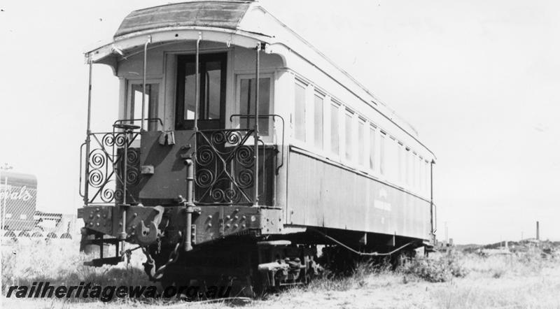 P06623
AG class 42 Gilbert carriage, Albany, in the ownership of the Albany Harbour Board, front and side view
