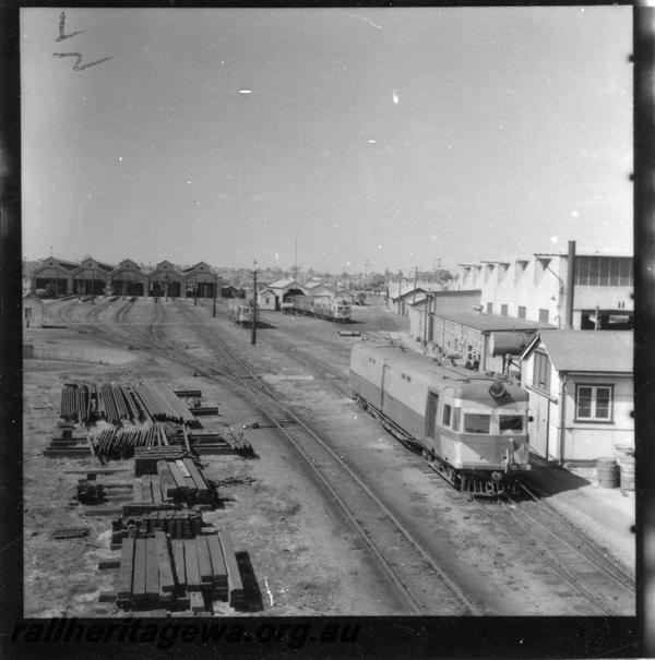P06976
ADF class, loco depot, East Perth, elevated view looking east
