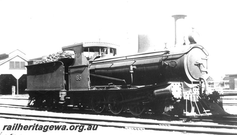 P07454
G class 65, East Perth Loco Depot, side an front view
