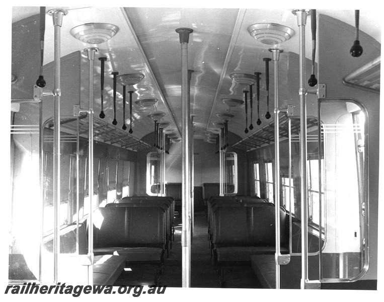 P07492
ADG class railcar, internal view, in original condition.
