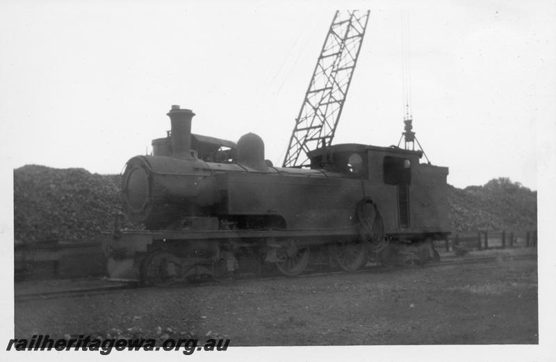 P08221
N class with out number plates, possibly being used as a steam cleaner, front and side view
