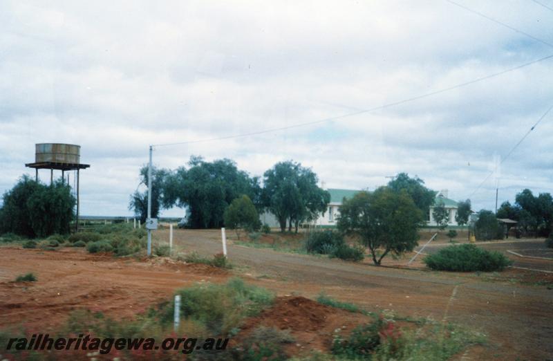 P08585
Yalgoo, station building, water tower, NR line.
