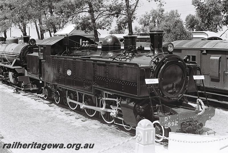 P09240
DD class 592, Rail Transport Museum, Bassendean, side and front view.

