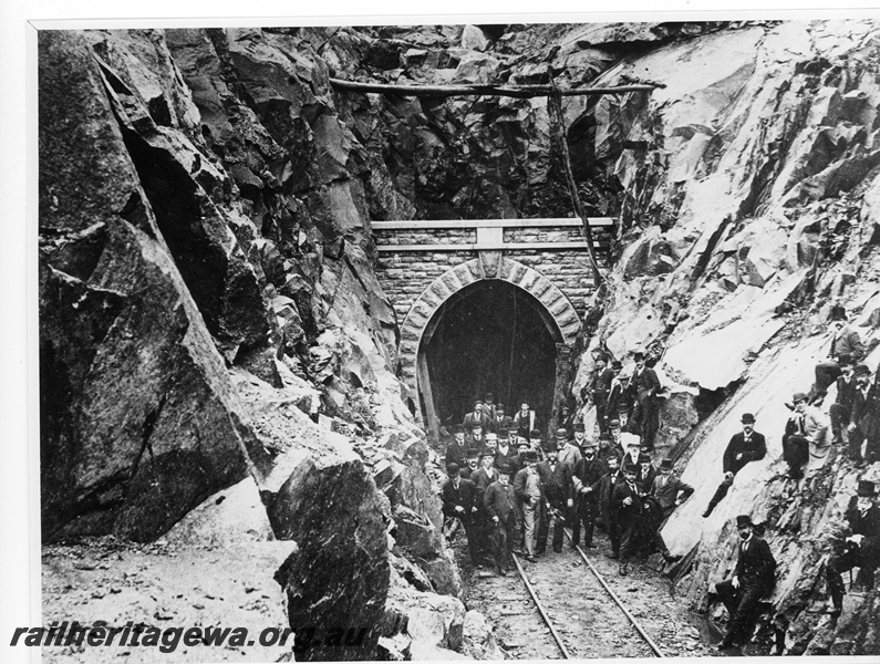 P10927
A historical photograph taken of the Western portal of the Swan View Tunnel presumably after completion of the tunnel.
