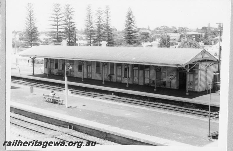 P11046
Station building, Cottesloe, elevated trackside of the main building.
