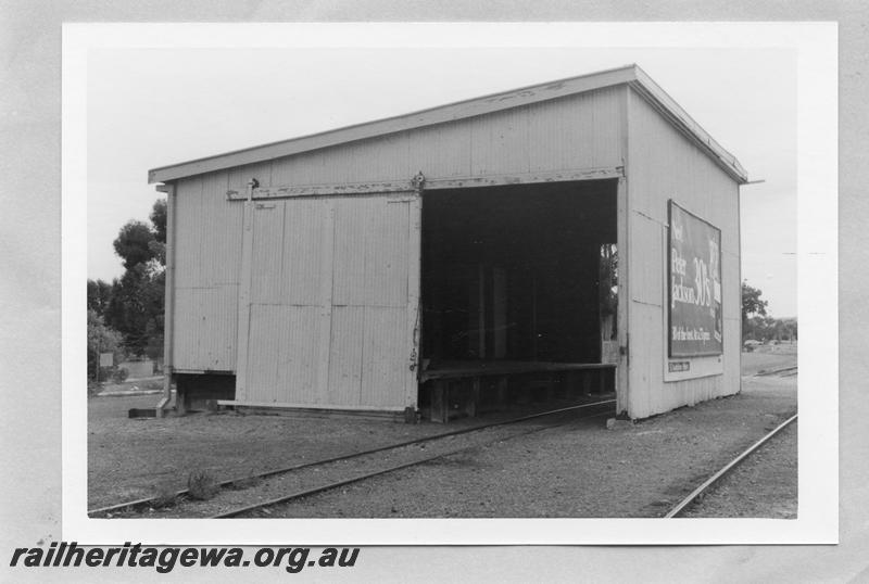 P12596
Goods shed, Armadale, SWR line, end and yard side view
