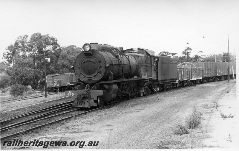 P17401
S class 545, on No 103 goods train, arriving at Narrogin, BN line
