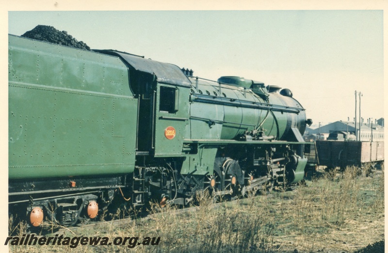 P18092
V class 1205, East Perth loco shed, side view
