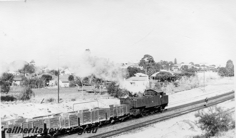 P18290
DM class 584, bunker first, on goods train of open wagons , Success Hill, ER line
