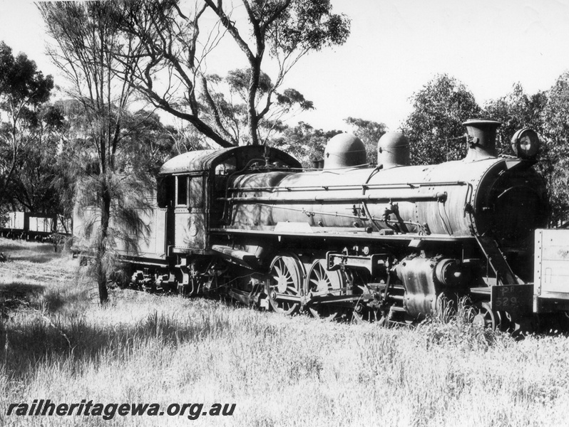 P18437
PR class 529, Narrogin loco depot, side and front view

