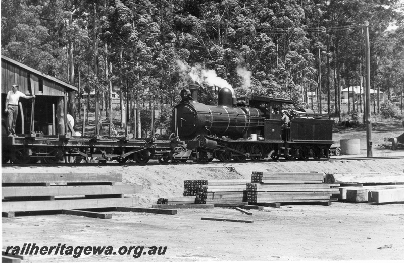 P18491
YX class 86, shunting timber wagon, Donnelly River Mill, front and side view
