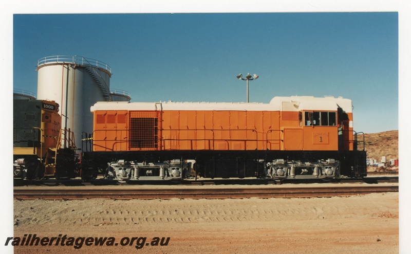 P18879
Goldsworthy Mining (GML) B class 1 owned by Pilbara Railway Historical Society at Paraburdoo.
