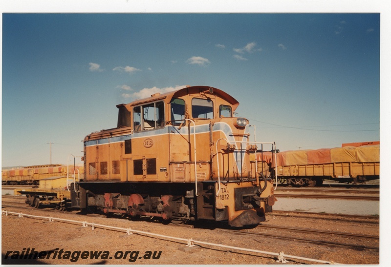 P19256
TA class 1812, shunter's float, RC class wagon 23168, other covered wagons, Albany, GSR line, side and end view
