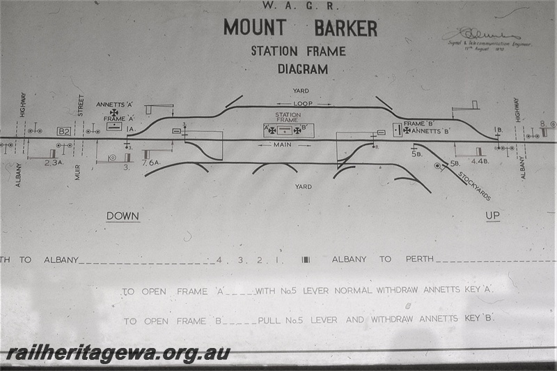 P19796
Station frame diagram, Mount Barker, GSR line, close up view
