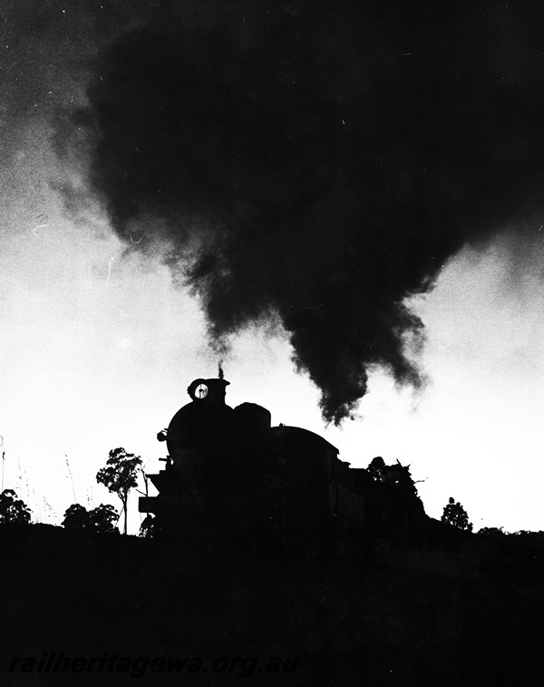 P20624
Unidentified W Class double heading with V Class, coal train, near Collie, BN line, photo taken early morning
