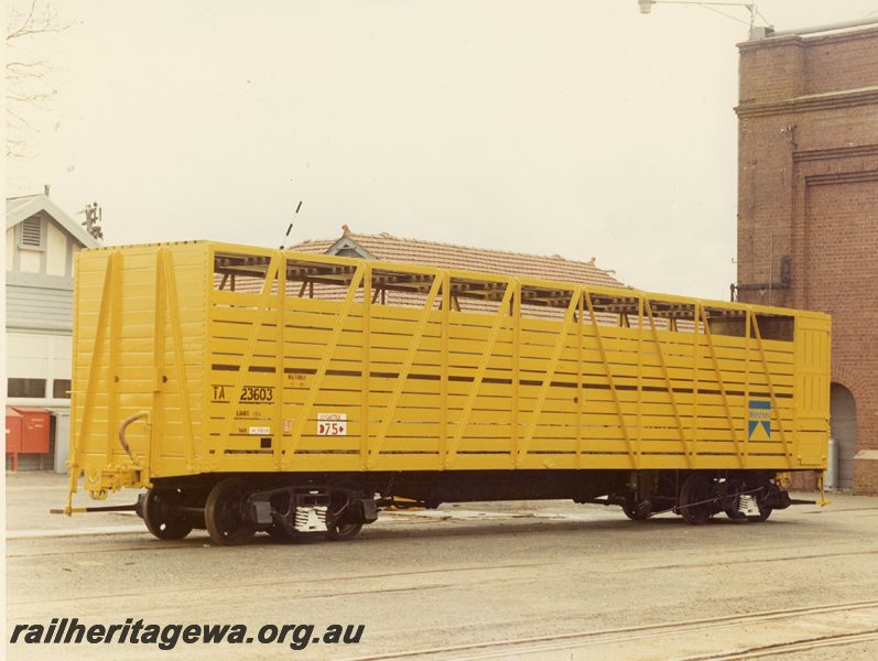 P20711
TA class 23603  cattle wagon Midland Workshops, ER line, end and side view
