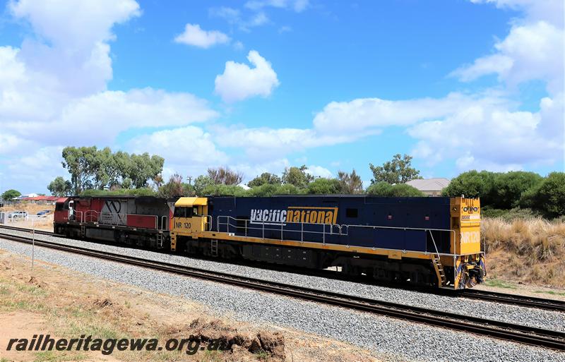 P21004
Pacific national NR class 120 hauling MRL class 005 northwards through Hazelmere en route to UGL's plant in Bassendean.
