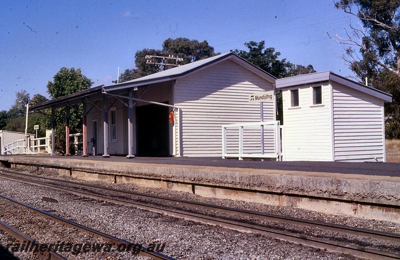P21034
Station buildings, Mundijong, SWR line, trackside and south end view
