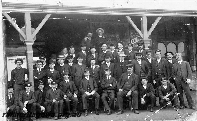P21145
Group photo of the railway employees at Kalgoorlie, EGR line
