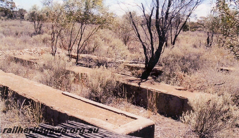 P22851
Railway tank stand remains, Woolgangie, EGR line, ground level view
