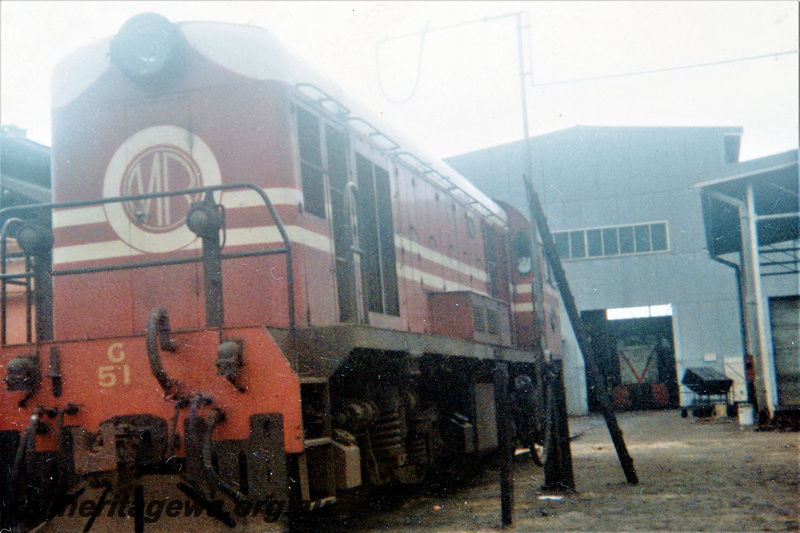 P23033
G class 51 in Midland Railway Co livery, Midland Railway shed, MR line, front and side view
