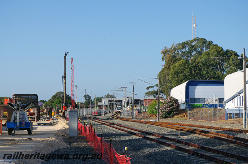 P23197
Project works, Armadale station, SWR line, long view from trackside
