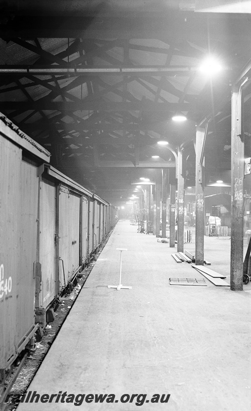 P23309
Perth No 1  Goods shed - wagon waiting to be loaded. ER line  
