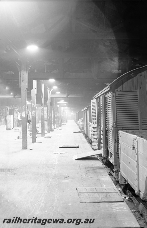 P23310
Perth No 1  Goods shed - wagon waiting to be loaded. ER line  
