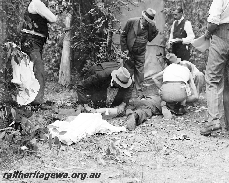 P23326
Sawyers Valley - WAGR ambulance competition, treating patient. M line. 
