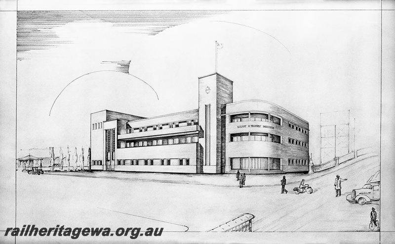 P23330
Proposed building for Railway and Tramway Institute, an artist's impression
