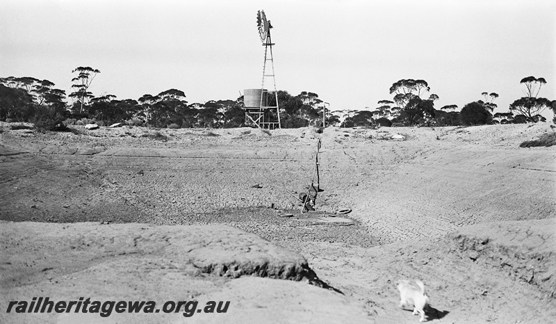 P23336
Koorda water supply  original dam and windmill. WLB line.
