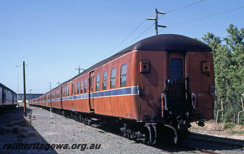 P23385
ADAV class 754 trailer, on a rake of DMUs, Robb Jetty, FA line, side and end view
