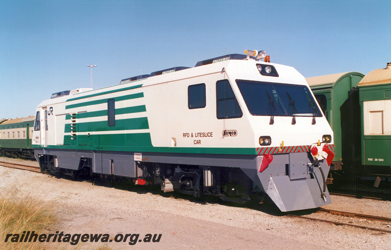 P23552
Gemco RFD & Liteslice car at Forrestfield. 
