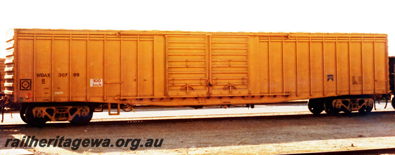 P23688
WBAX class 30799 standard gauge covered goods wagon - side view
