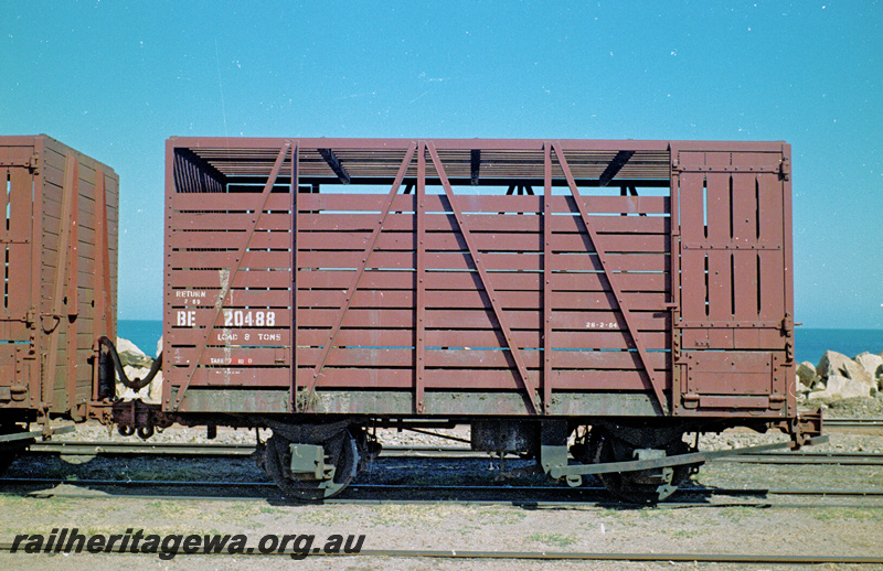 P24133
BE class 20488 livestock wagon, Geraldton, GA line, side view
