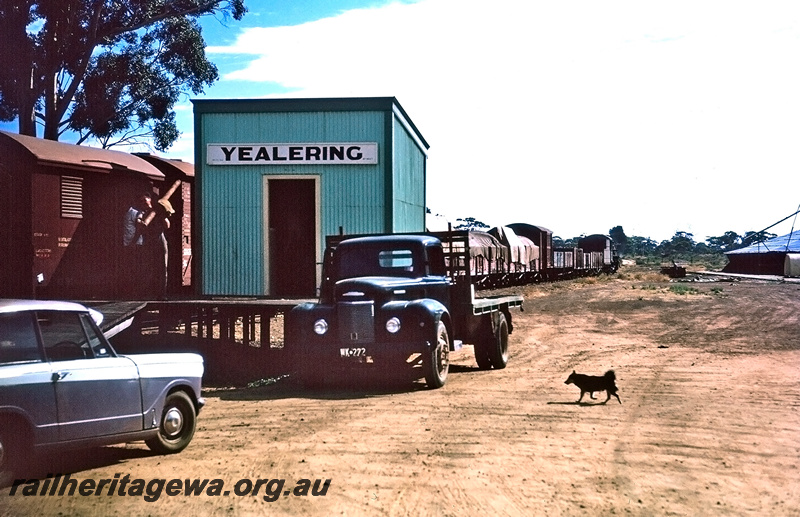 P24337
Yearlering Station building, Train in station. NWM line
