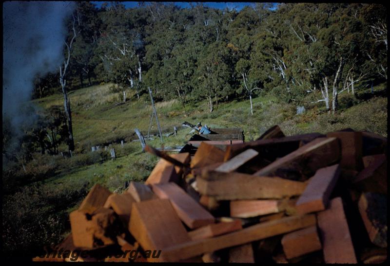 T03083
Firewood on tender, view from cab
