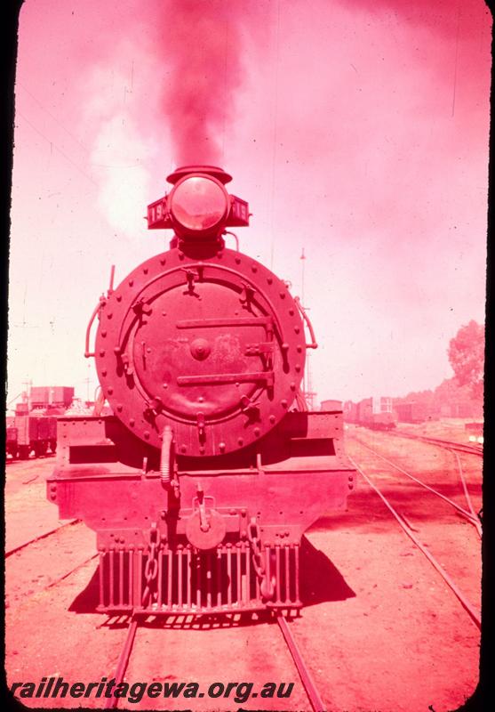 T03296
MRWA D class 19, Unknown location. Head on view. (Photo has turned red)
