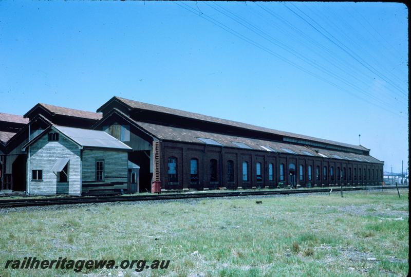 T03810
Loco shed, East Perth loco depot, view of east end and side 
