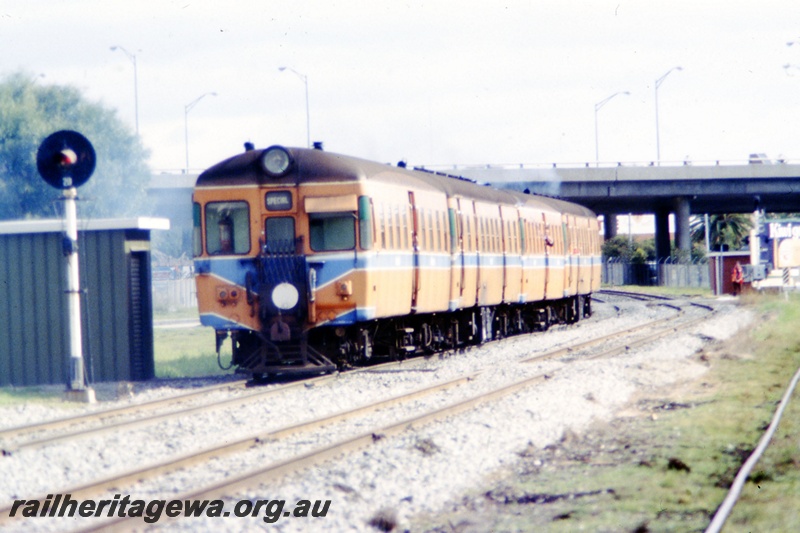 T05506
4 car ADA/ADX class railcar set approaching Mitchell Freeway bridge  City West. ER line. 
