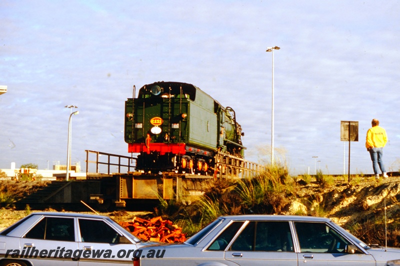 T05512
V class 1213 being turned an a turntable. 
