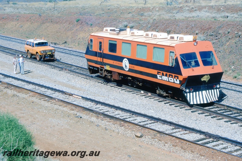 T05524
Plasser EM 80  track evaluation car- Mt Newman Mining. 
