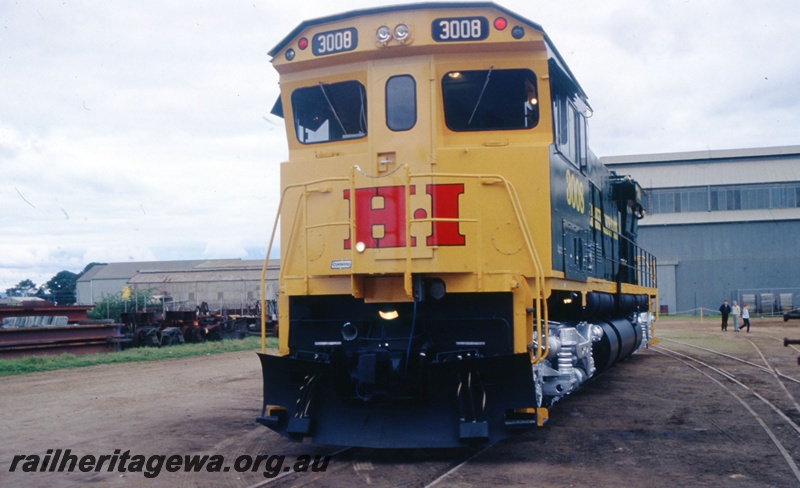 T05538
Hamersley Iron Alco rebuild 3008 at Comengs's works Bassendean.
